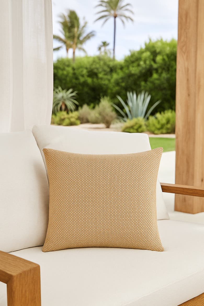 Ocean Loom Pillow, Alternate, color, Golden Breeze