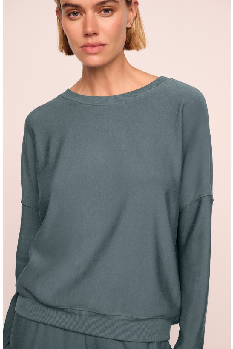 Softest Sweats Lounge Pullover, Alternate, color, STONE BLUE