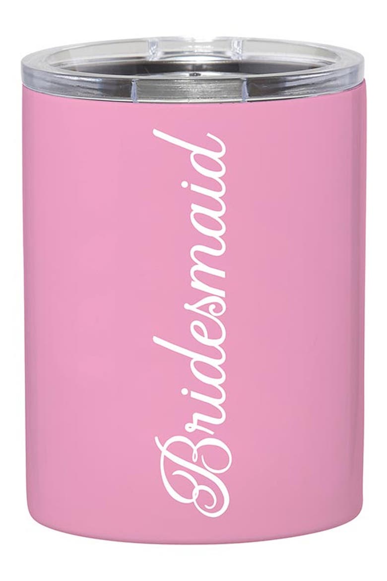Bridesmaid Stainless Steel Tumbler, Main, color, PINK