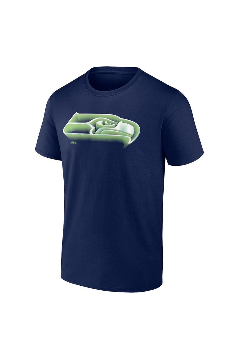 Men's Fanatics College Navy Seattle Seahawks Chrome Dimension T-Shirt, Alternate, color, Navy