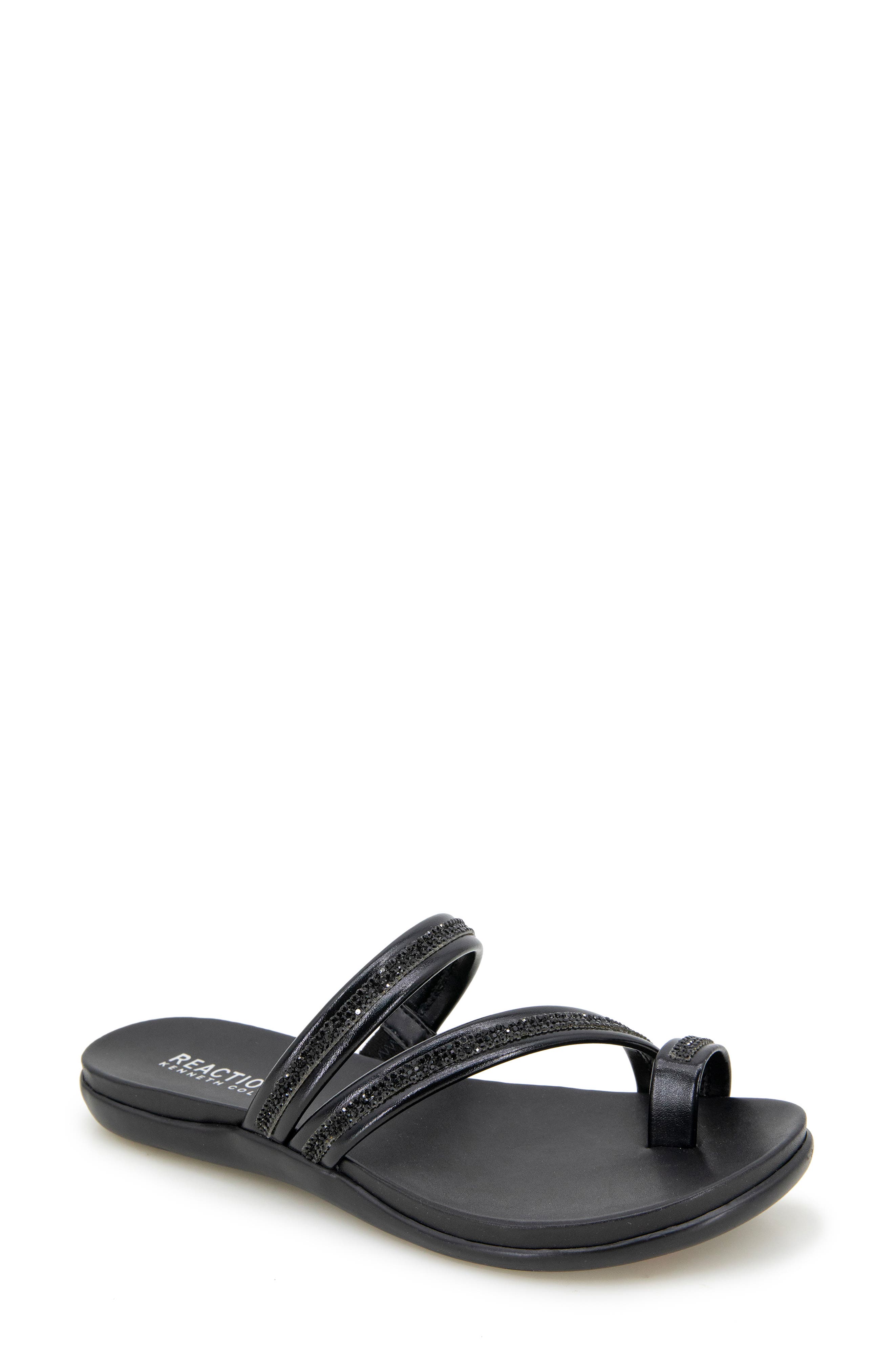 Reaction Kenneth Cole Gia Crystal Strap Slide Sandal, Main, color, 