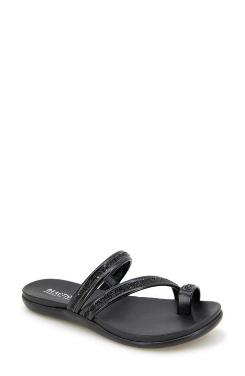Gia Crystal Strap Slide Sandal (Women)