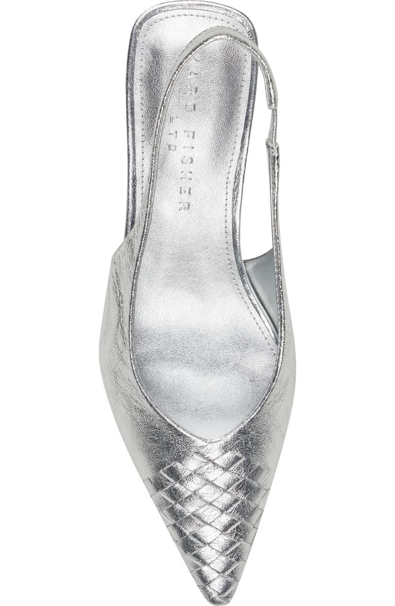 Marc Fisher LTD Rilly Slingback Pump, Alternate, color, Metallic Silver