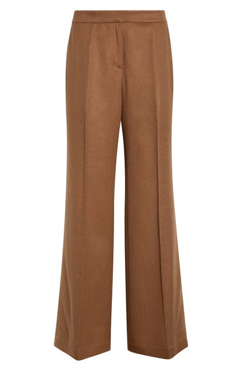 The Lafayette Camel Hair Wide Leg Pants