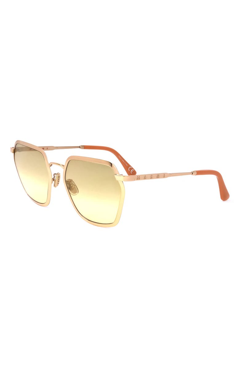 Marni 59mm Round Sunglasses, Alternate, color, Gold / Brown