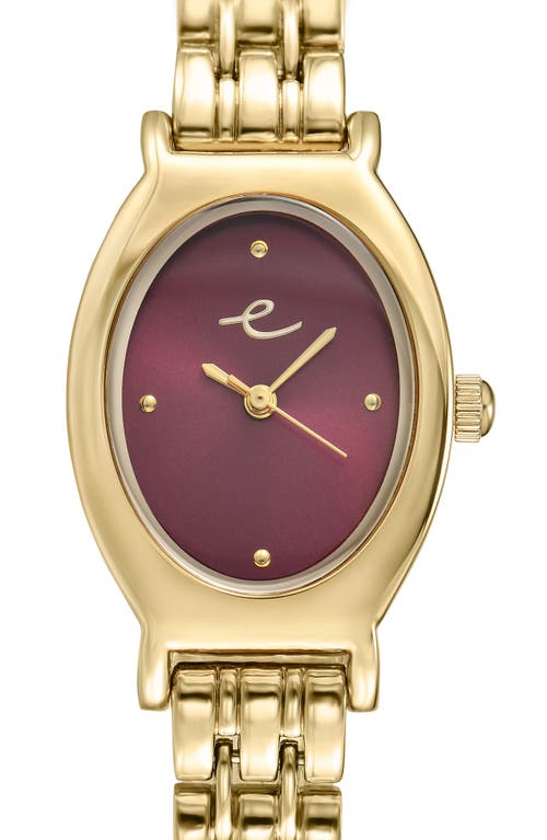 Ettika Classic Oval Dial Two-tone Bracelet Watch In Gold