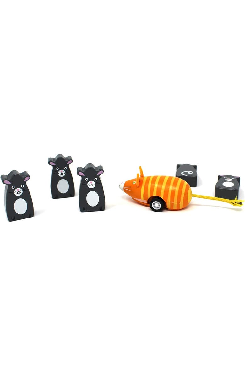 Jack Rabbit Creations Bowling Toy Cat with Mice, Main, color, Multicolored