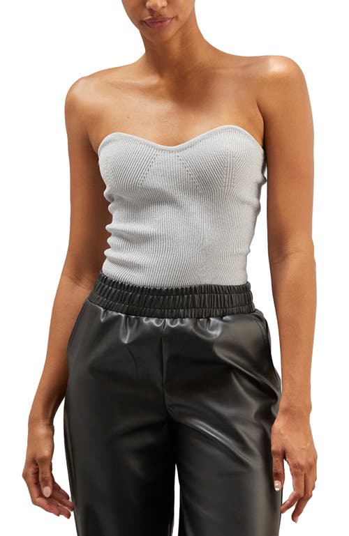 CRESCENT CRESCENT LUREX RIB CORSET TOP