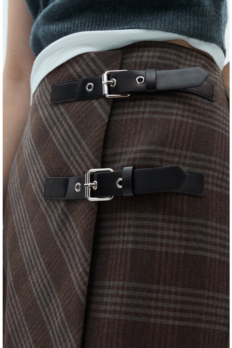 Check Skirt, Alternate, color, GREY