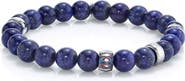 Mr Lowe by Sheryl Lowe Mr Lowe Lapis Bead Bracelet with African Bead Accent