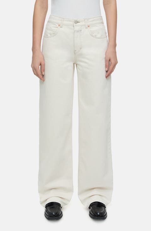 Nikka Wide Leg Jeans (Ivory)