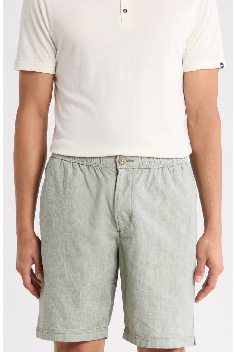 Riviera Short Linen Blend Shorts, Main, color, DUSTY SAGE