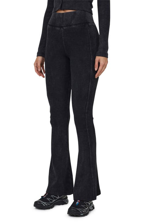 Good For Nothing Ribbed Vintage Flared Leggings In Multi