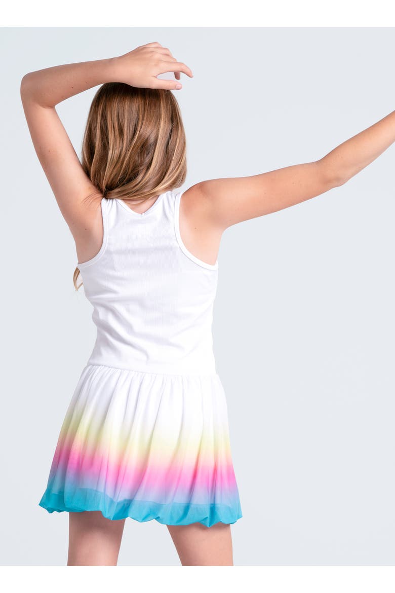 Girls Nova Bubble Dress, Alternate, color, White