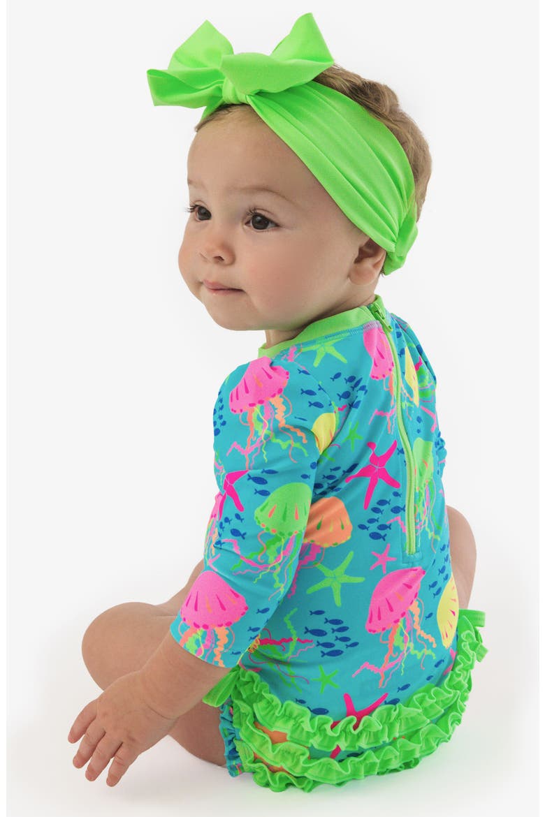 Kids' Jelly Time Long Sleeve One-Piece Rashguard Swimsuit, Alternate, color, BLUE