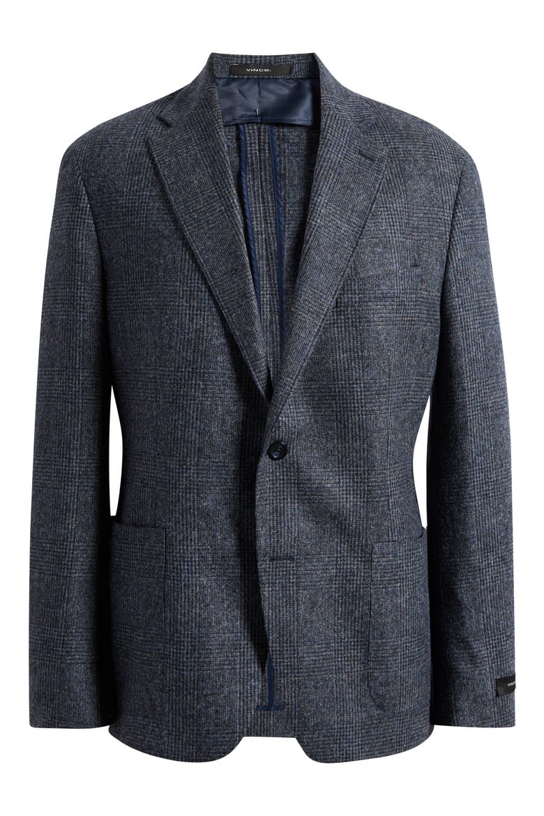Icon Relaxed Plaid Alpaca & Wool Blend Sport Coat, Main, color, NAVY/ BLUE