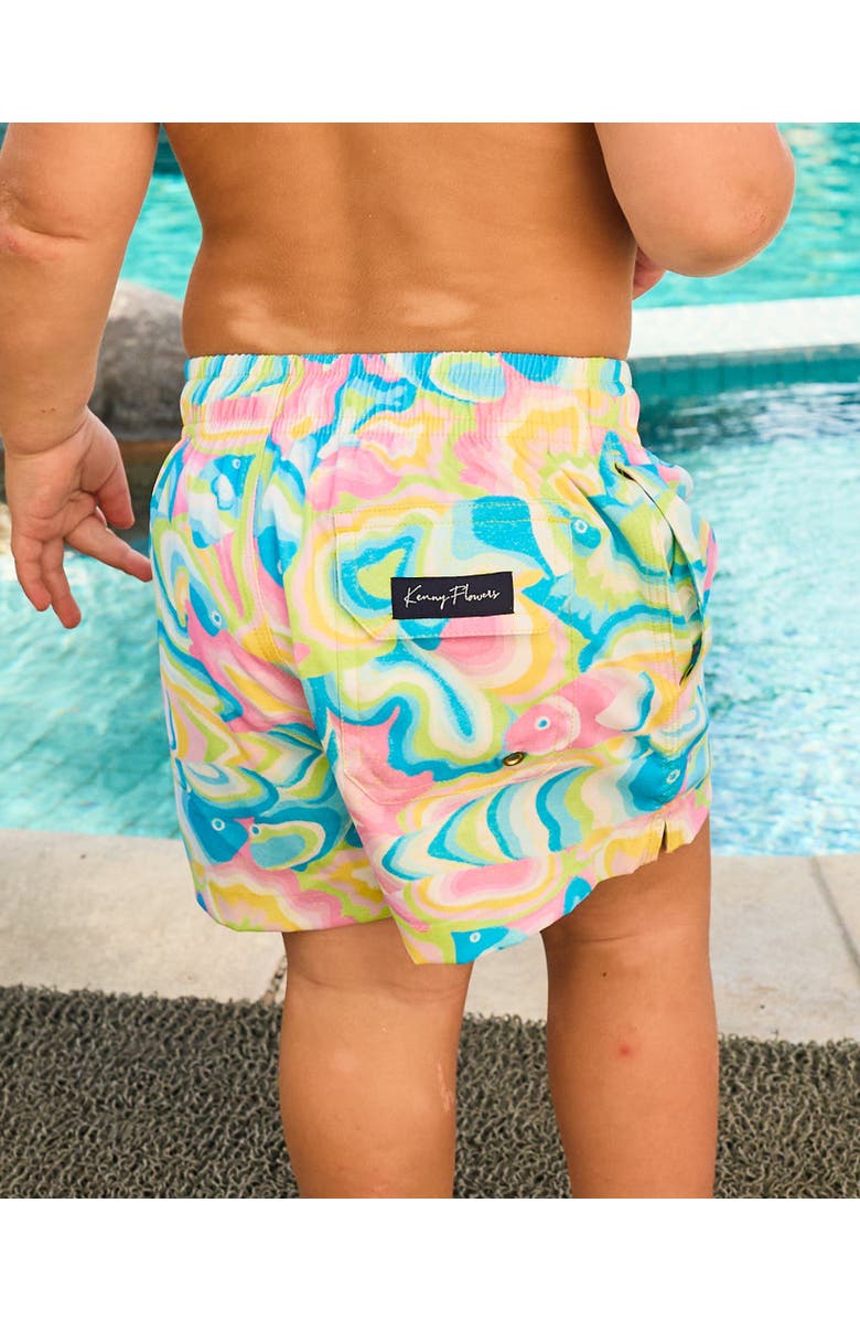 Kenny Flowers The St. Lucia - Boys Swim Trunks UPF 50+, Alternate, color, Multi