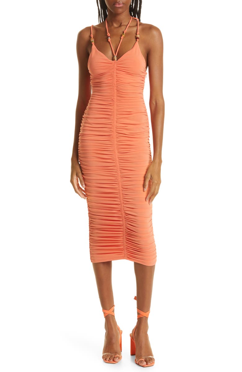 A.L.C. Allegra Ruched Midi Dress, Main, color,