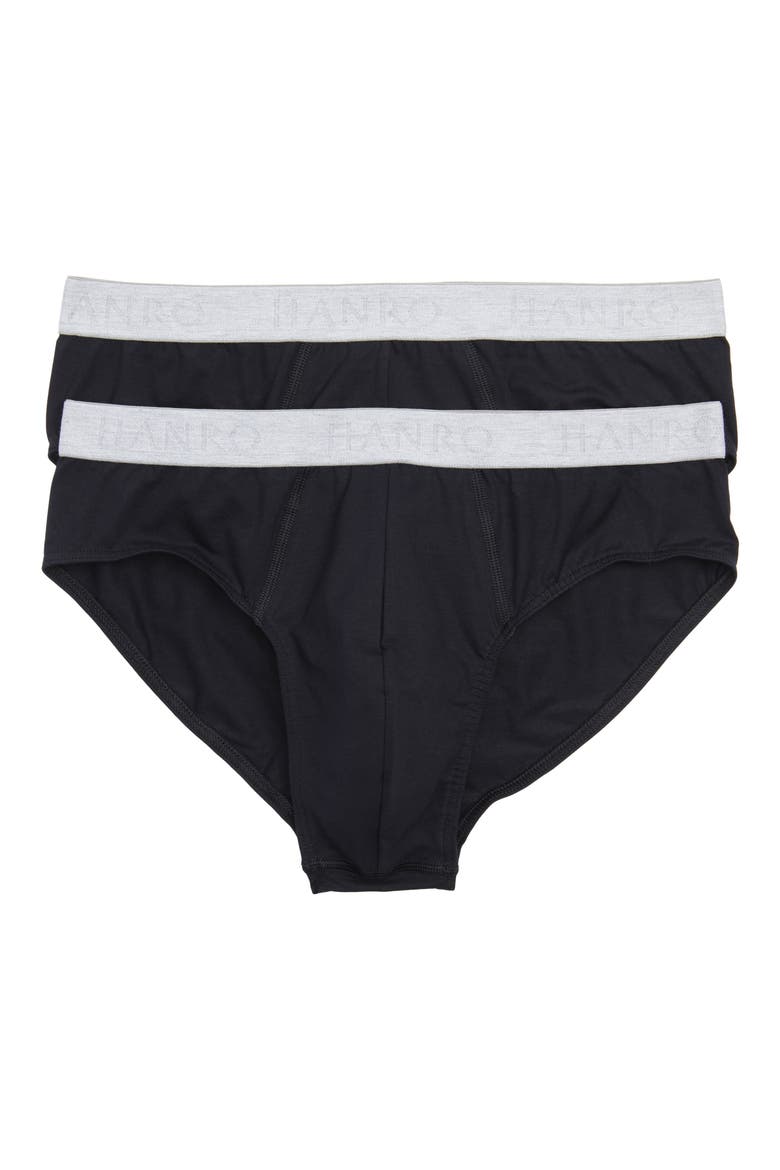 Cotton Essentials 2-Pack Cotton Briefs, Main, color, BLACK