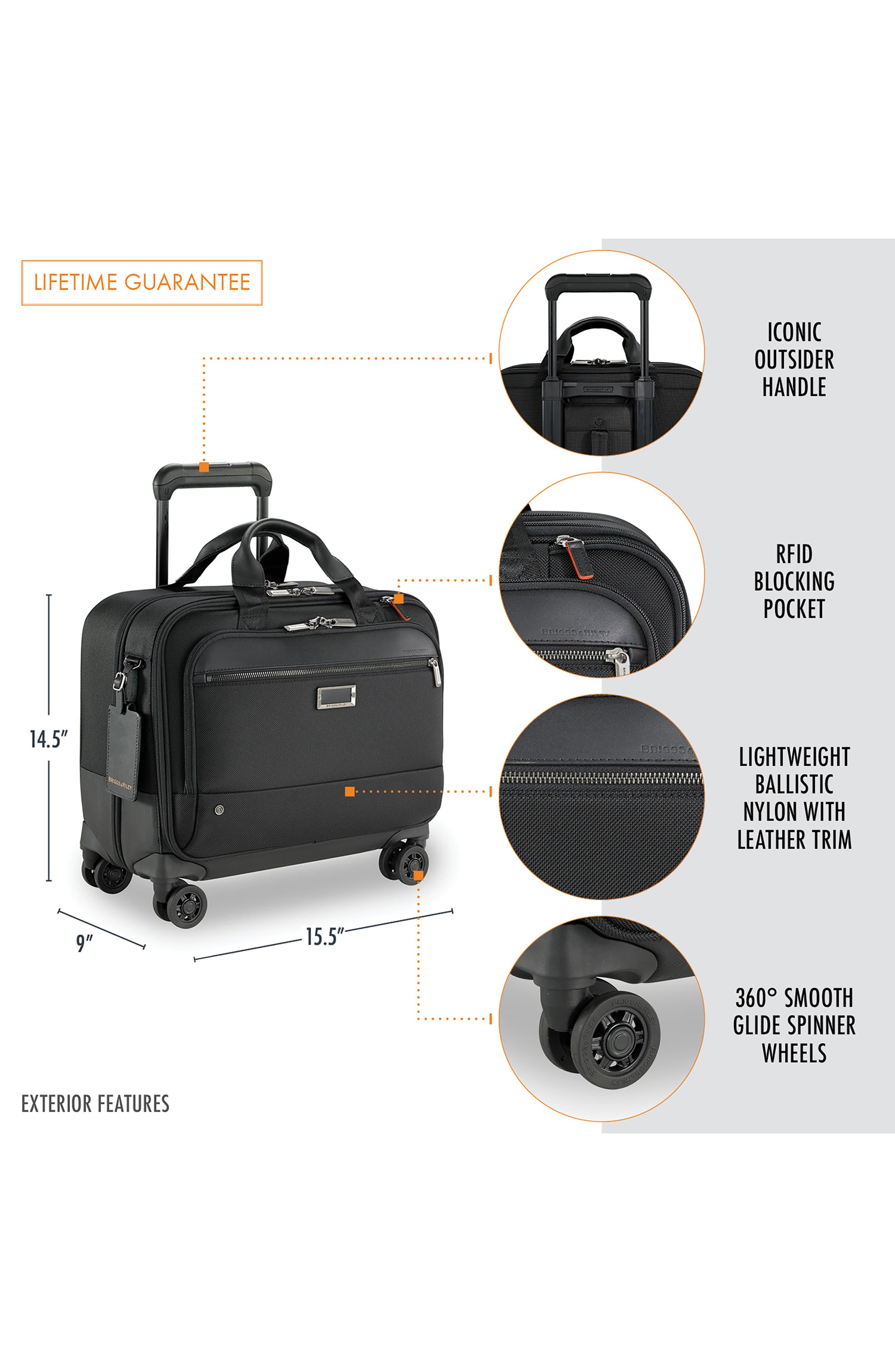 Briggs & Riley @work 15-Inch Medium Expandable Spinner Briefcase, Alternate, color, 