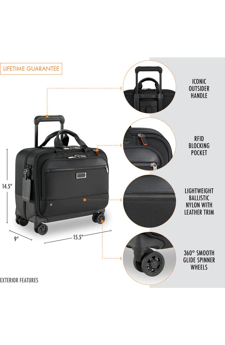Briggs & Riley @work 15-Inch Medium Expandable Spinner Briefcase, Alternate, color,