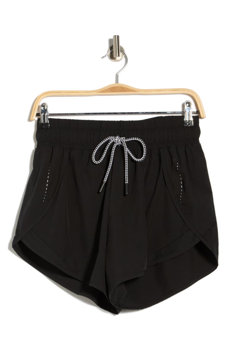 Gabby Woven Shorts, Alternate, color, BLACK