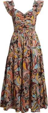 LOVE THE LABEL Lindsey Print Ruffle Maxi Dress