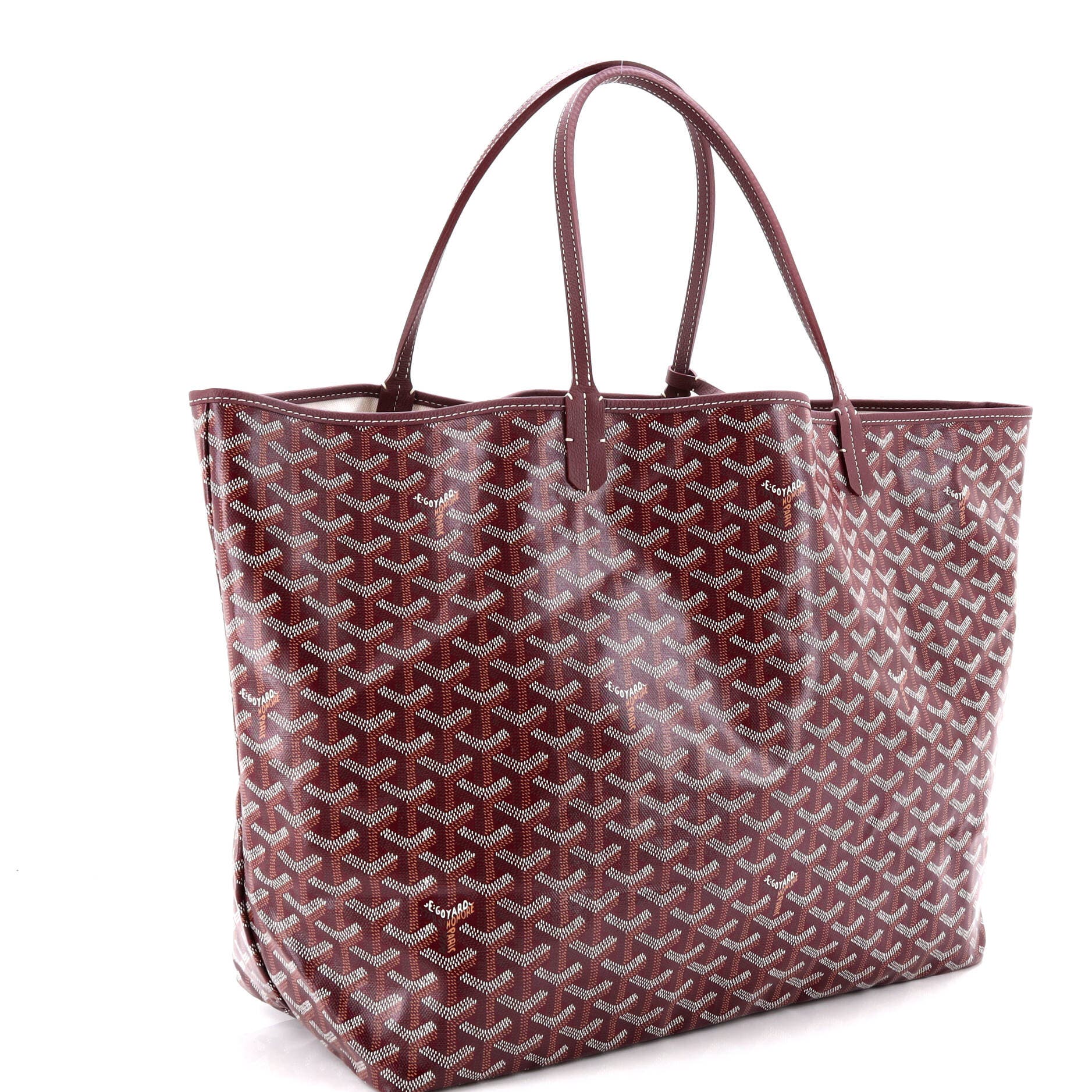 Pre-Owned Goyard Saint Louis Tote Coated Canvas GM, Alternate, color, Red