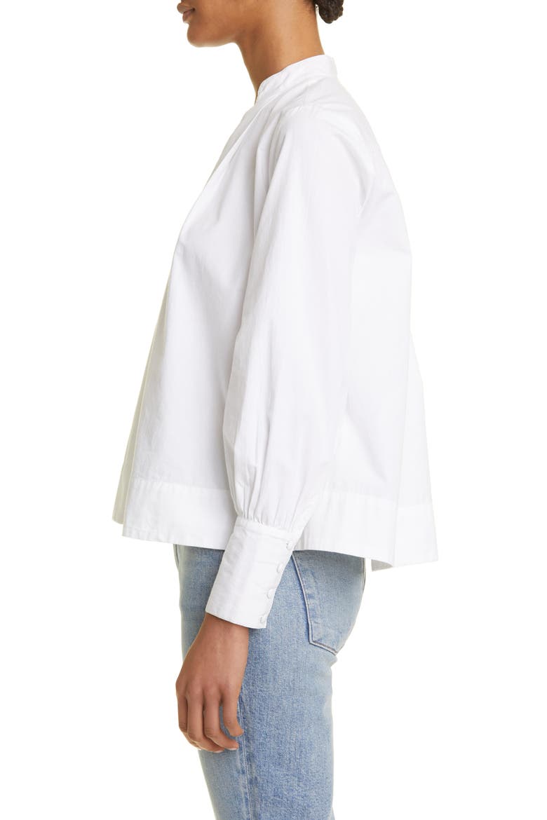 Freya Floral Embroidered Cotton Top, Alternate, color, WHITE
