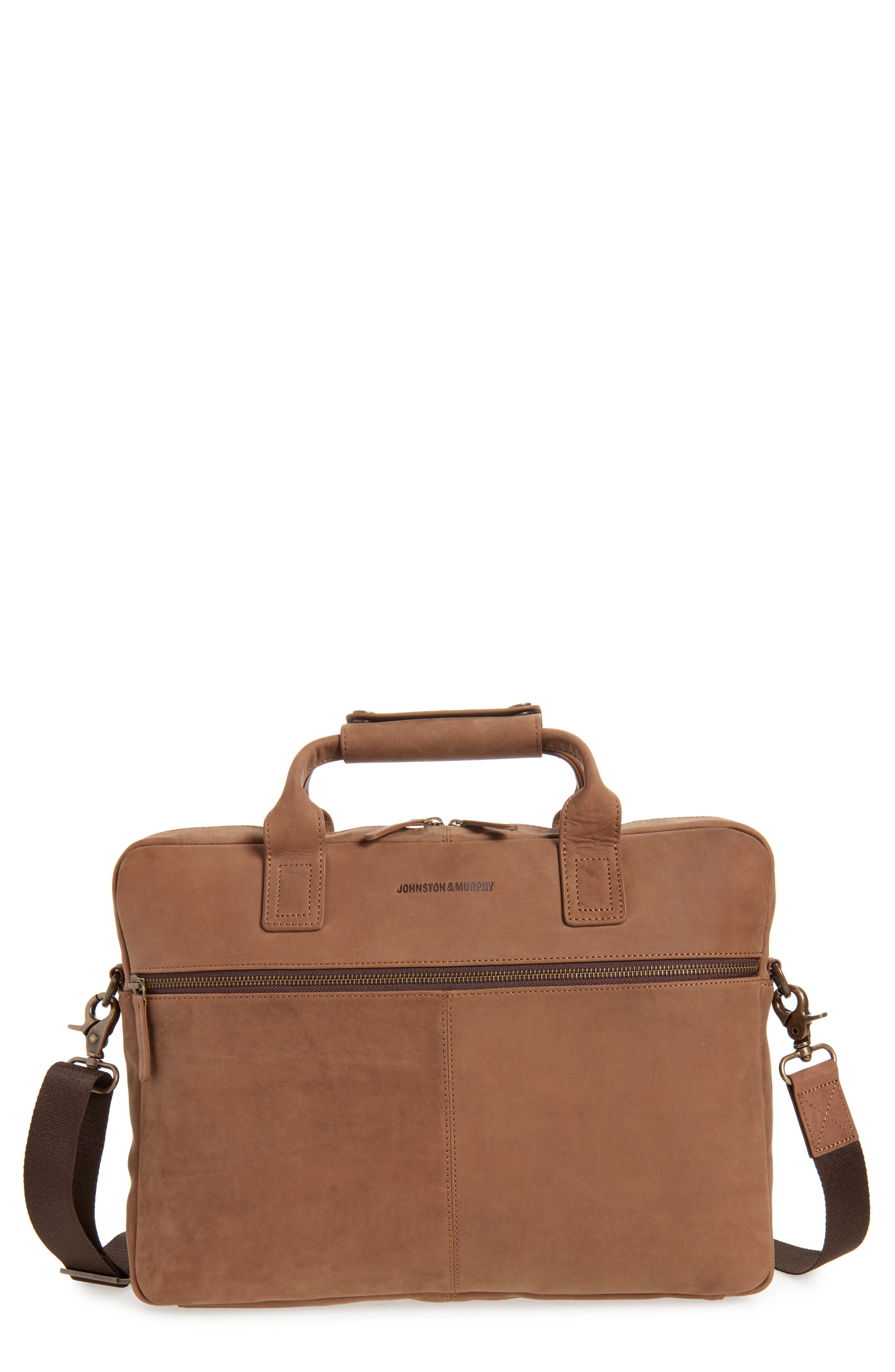 Johnston & Murphy Oil Tanned Leather Briefcase