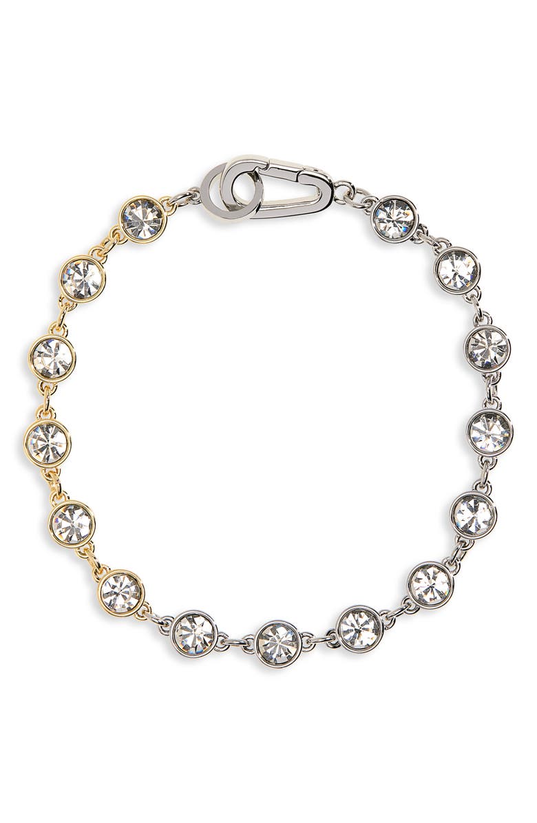 AllSaints Two-Tone Crystal Line Bracelet, Main, color, Two Tone