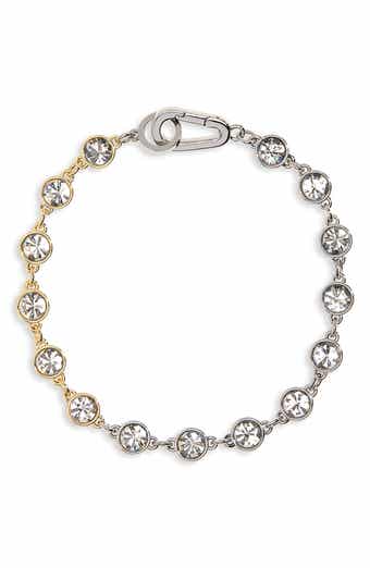 AllSaints Two-Tone Crystal Line Bracelet