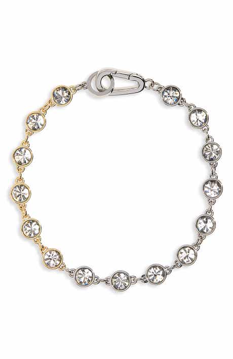AllSaints Two-Tone Crystal Line Bracelet