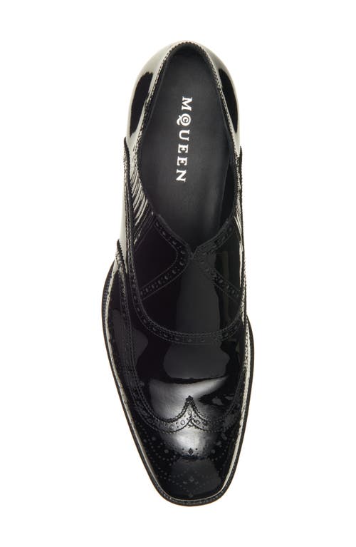 Alexander Mcqueen Mcqueen Jermyn Slip-on Wingtip Oxford In Black