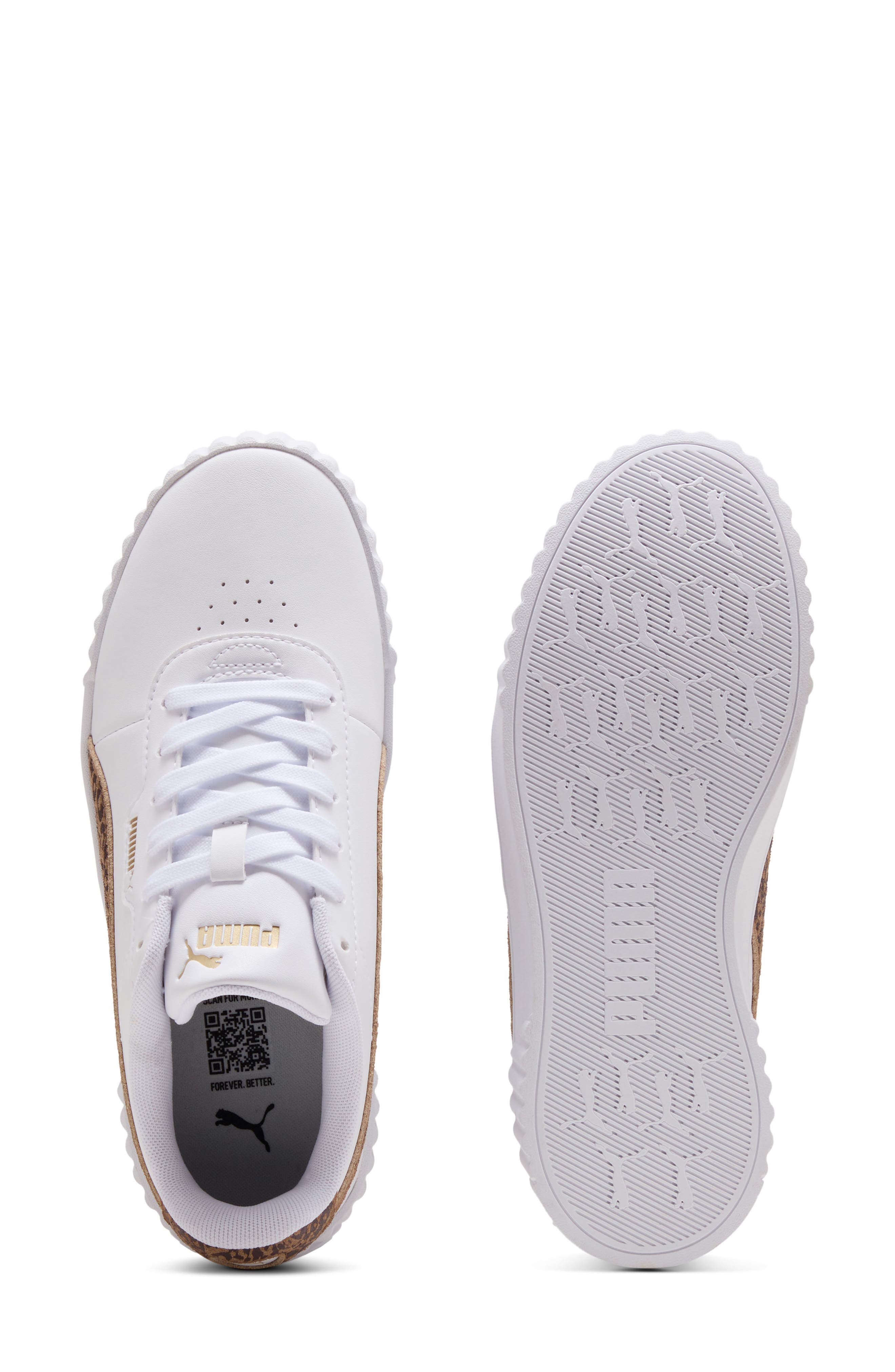 Carina 3.0 Feline Sneaker, Alternate, color, PUMA WHITE/ SOFT TAUPE