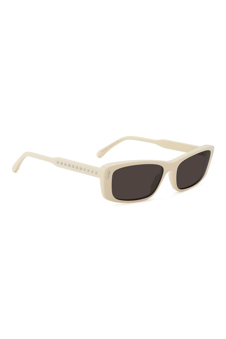 57mm Rectangular Sunglasses, Alternate, color, BEIGE/ GREY