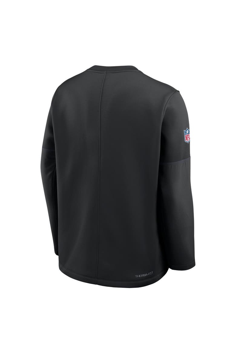 Men's Nike Black Baltimore Ravens Sideline Coaches Team Present Midweight Therma-FIT Sweatshirt, Alternate, color, Black