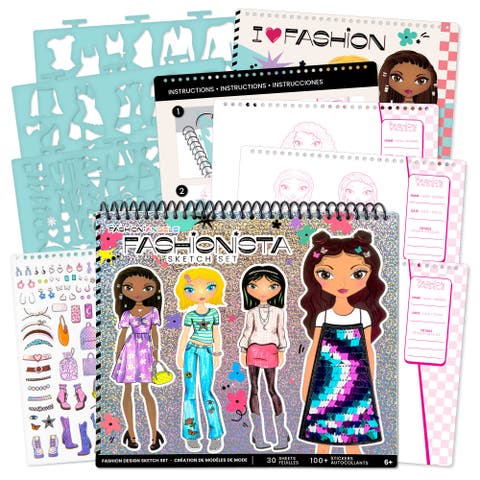 Sketch Portfolio Set Fashionista Outfit Design Pad