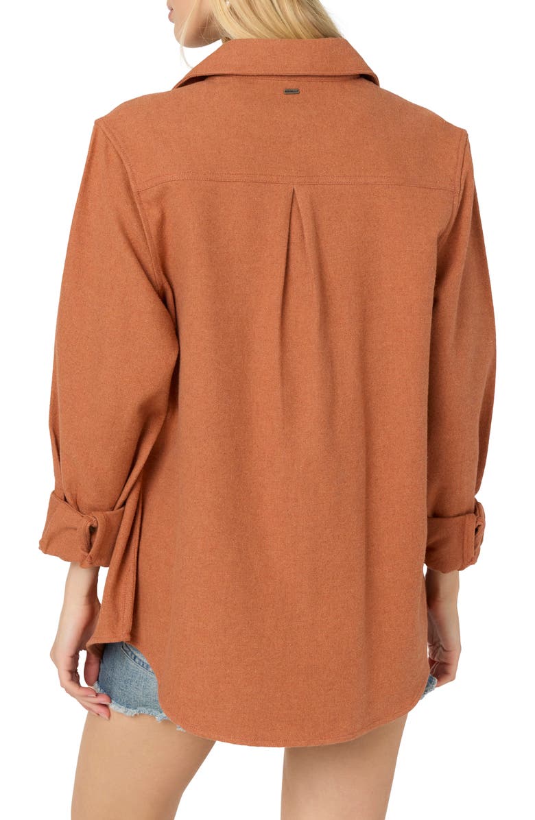 O'Neill Brooks Oversize Cotton Flannel Button-Up Shirt, Alternate, color, 