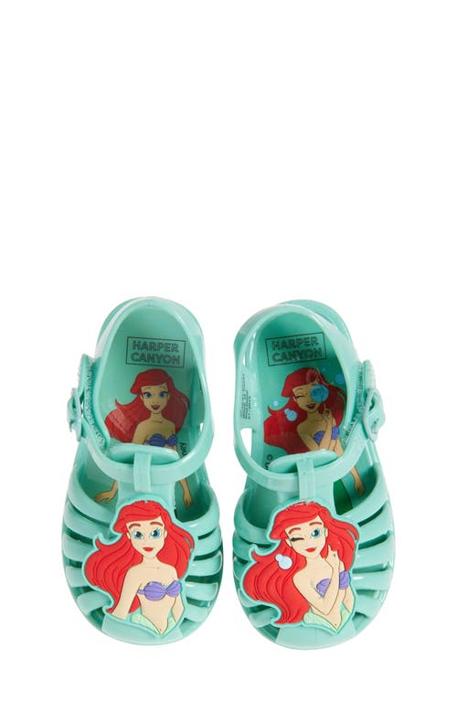 Shop Harper Canyon X Disney® Kids' Ariel Fisherman Sandal In Green Aqua
