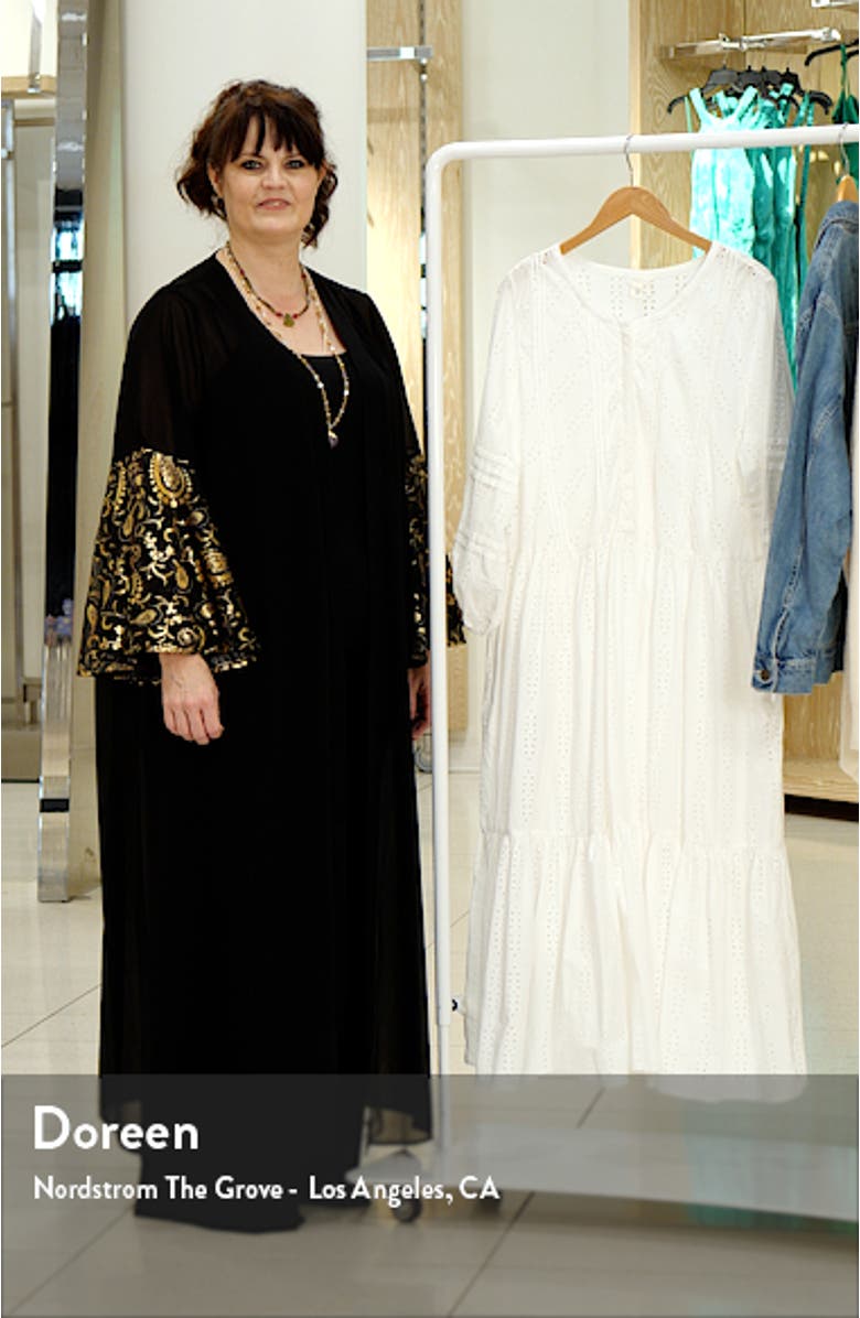 Eyelet Long Sleeve Midi Dress, sales video thumbnail