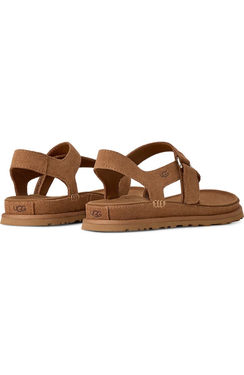 UGG<sup>®</sup> GoldenGaze Toe Post Sandal, Alternate, color, Chestnut