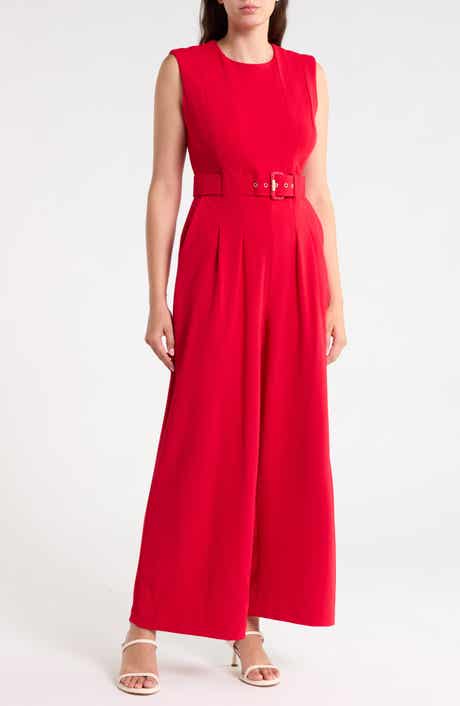 Sleeveless Belted Jumpsuit