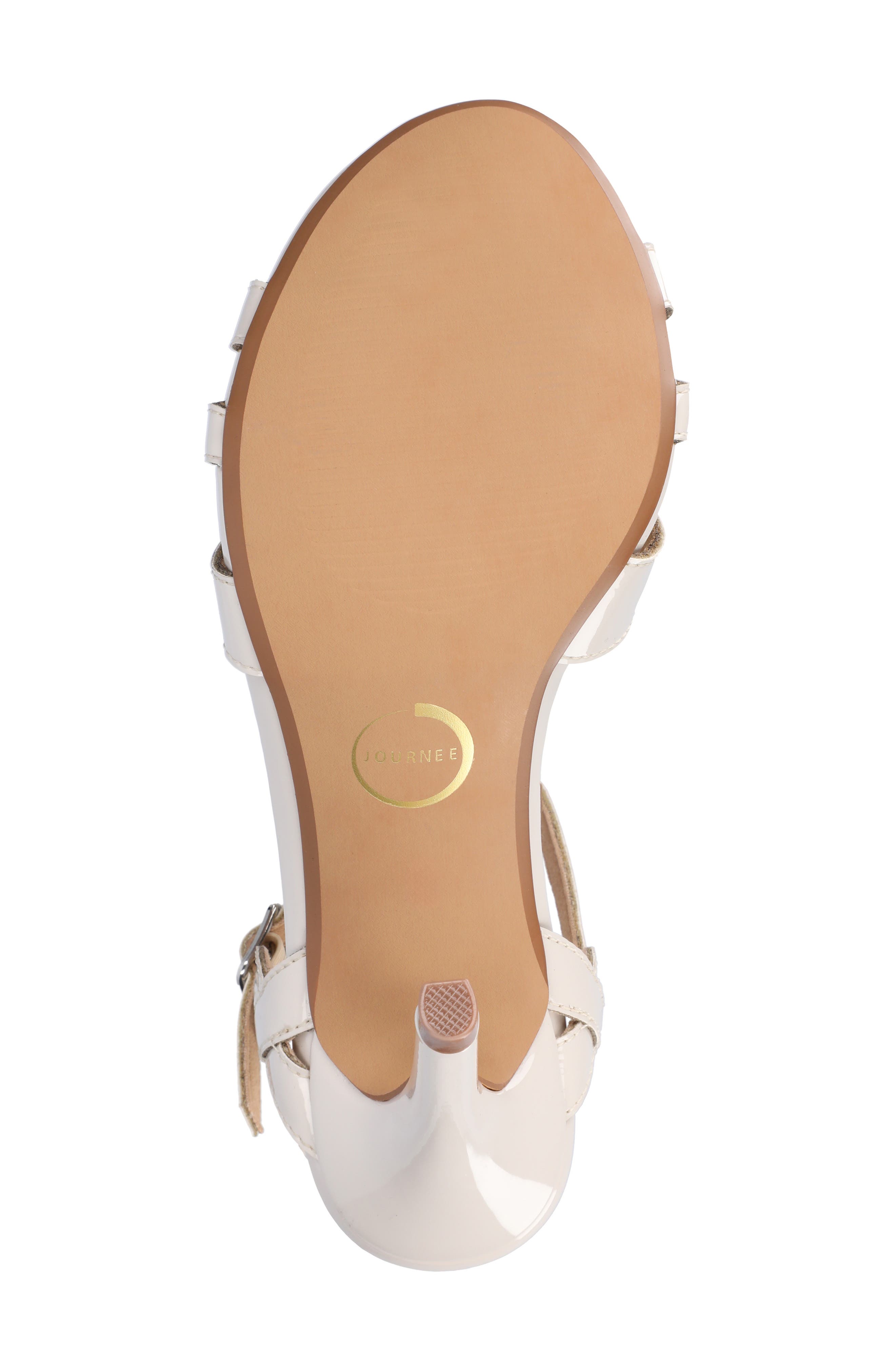 Valry Strappy Sandal - Extra Wide Width Available, Alternate, color, PATENT/ BONE