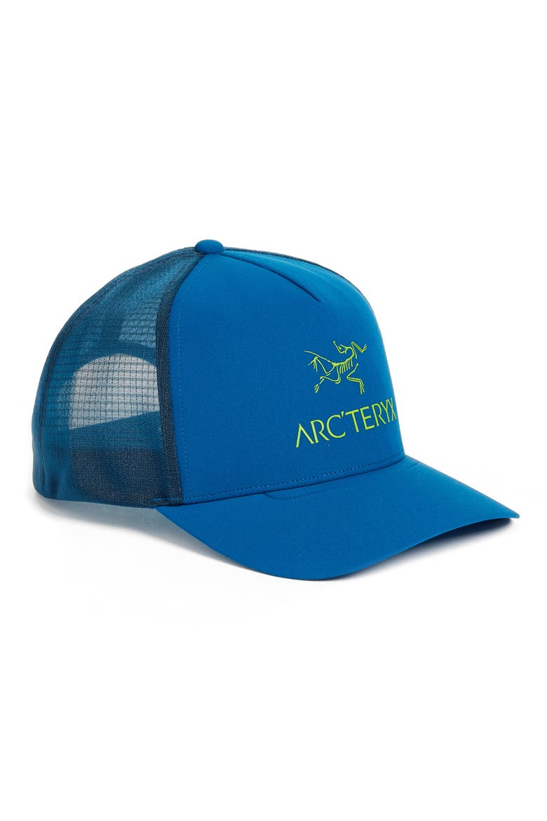 Logo Trucker Hat, Main, color, COBALT SUN