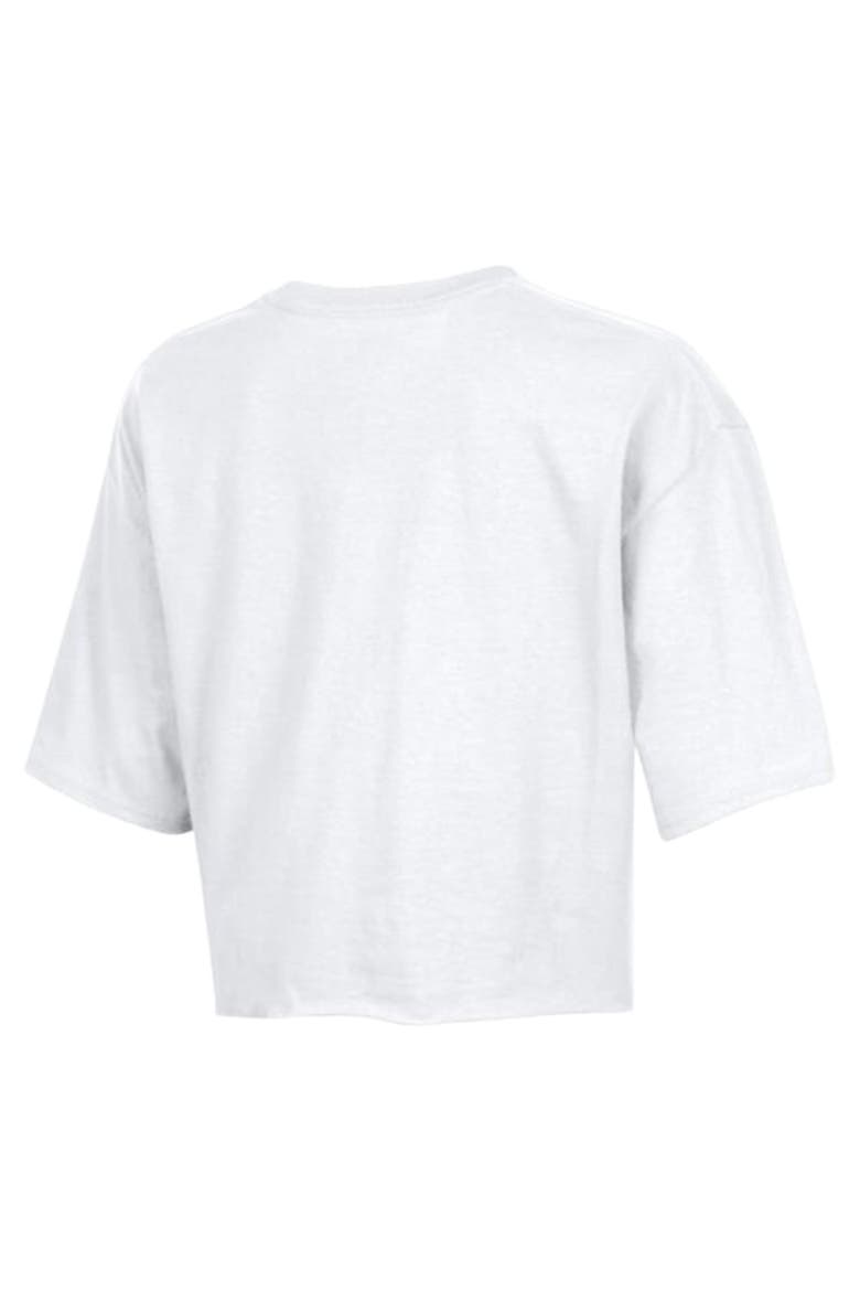 Women's Champion  White Philadelphia Eagles Boyfriend Cropped T-Shirt, Alternate, color, White