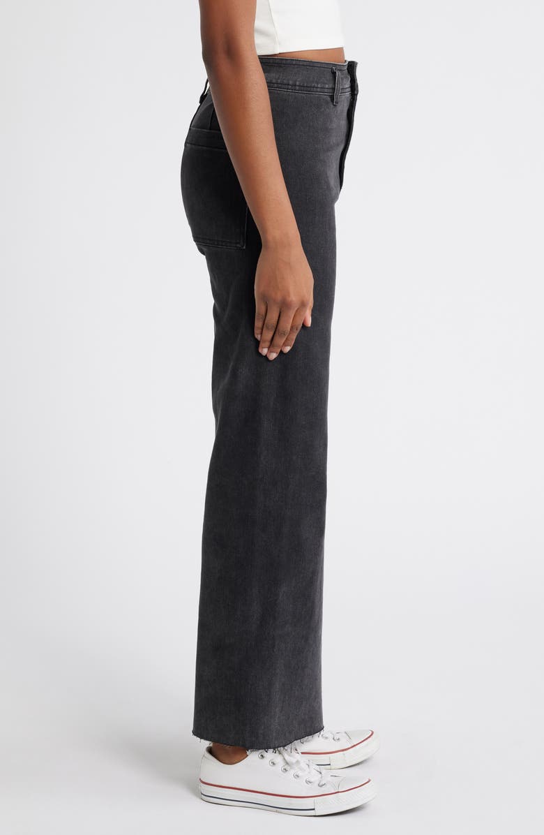 Rip Curl Holiday High Waist Wide Leg Jeans, Alternate, color, Washed Black