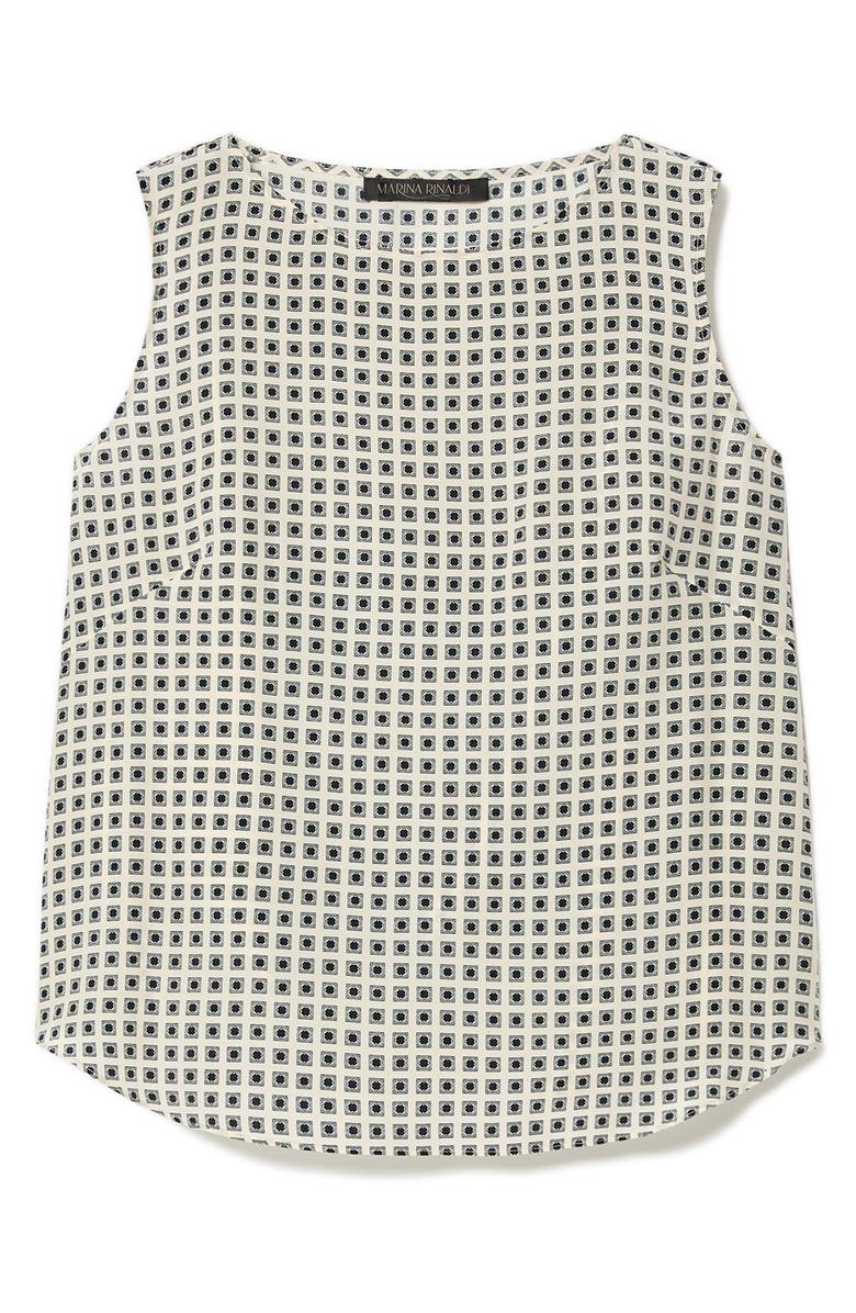 Marina Rinaldi Fauna Silk Shell, Alternate, color, Ivory