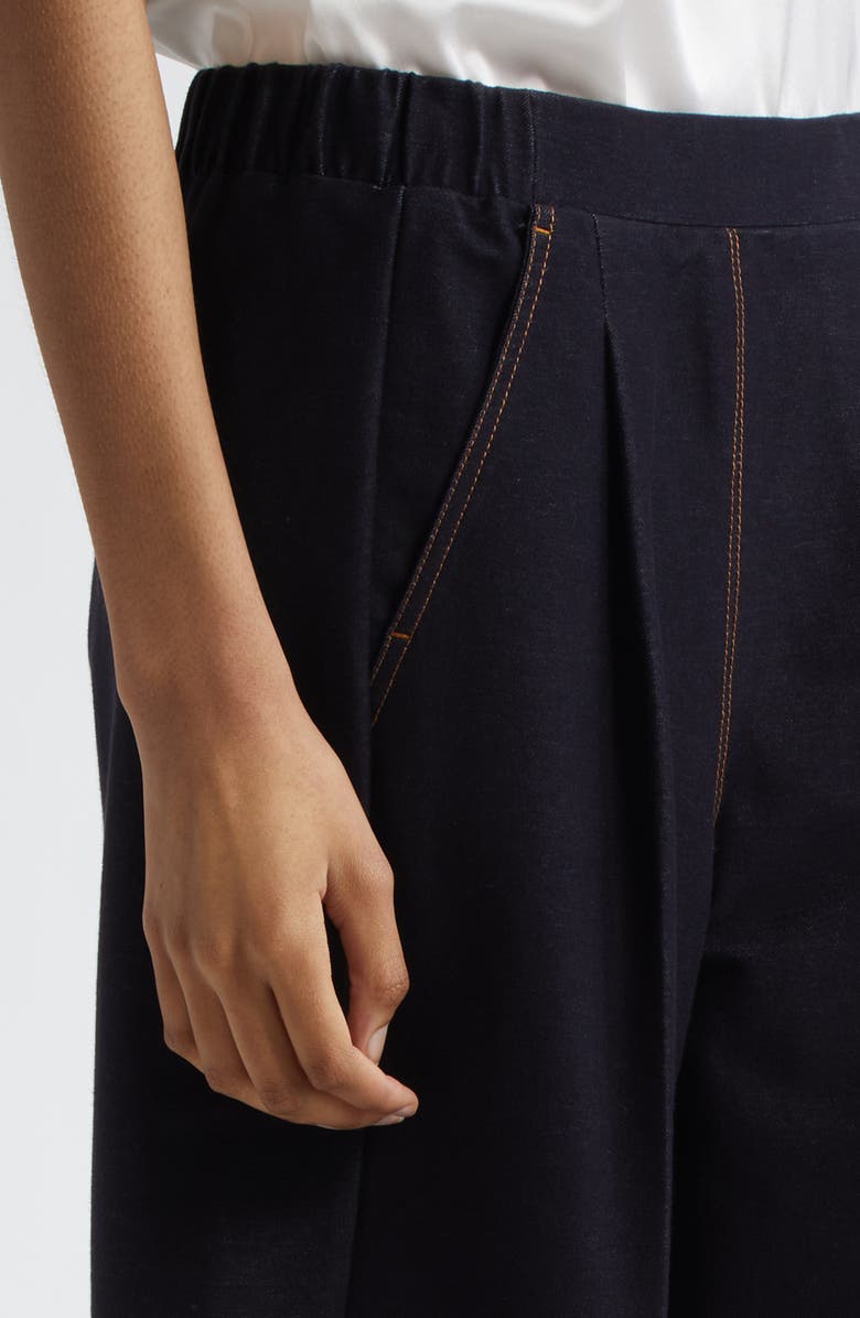 MM by Max Mara Texas Jersey Shorts, Alternate, color, Navy