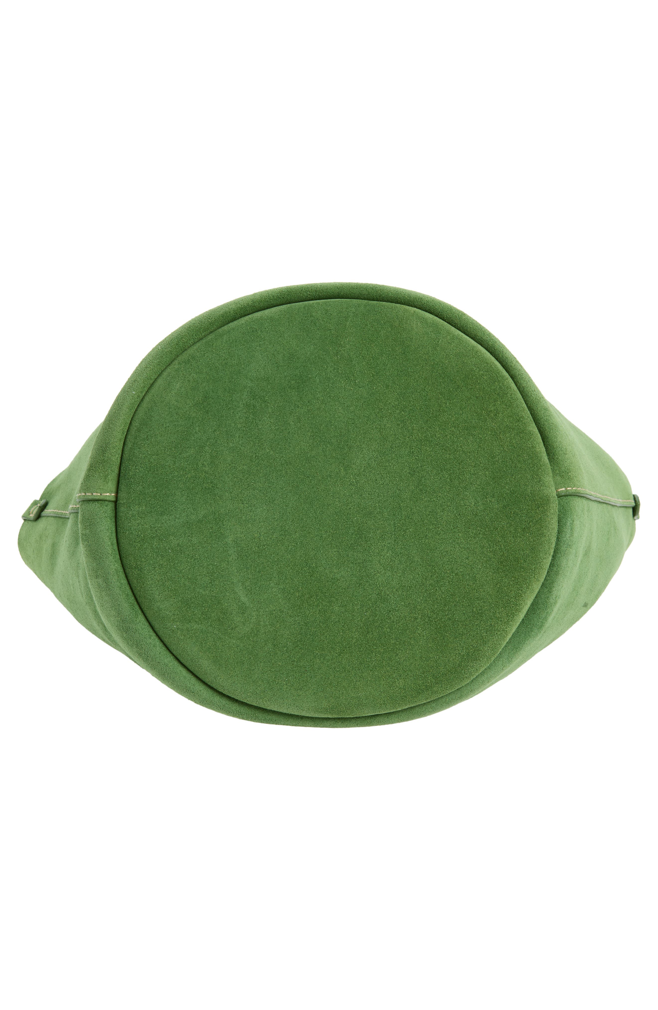 Medium Suede Tote, Alternate, color, DARK GREEN